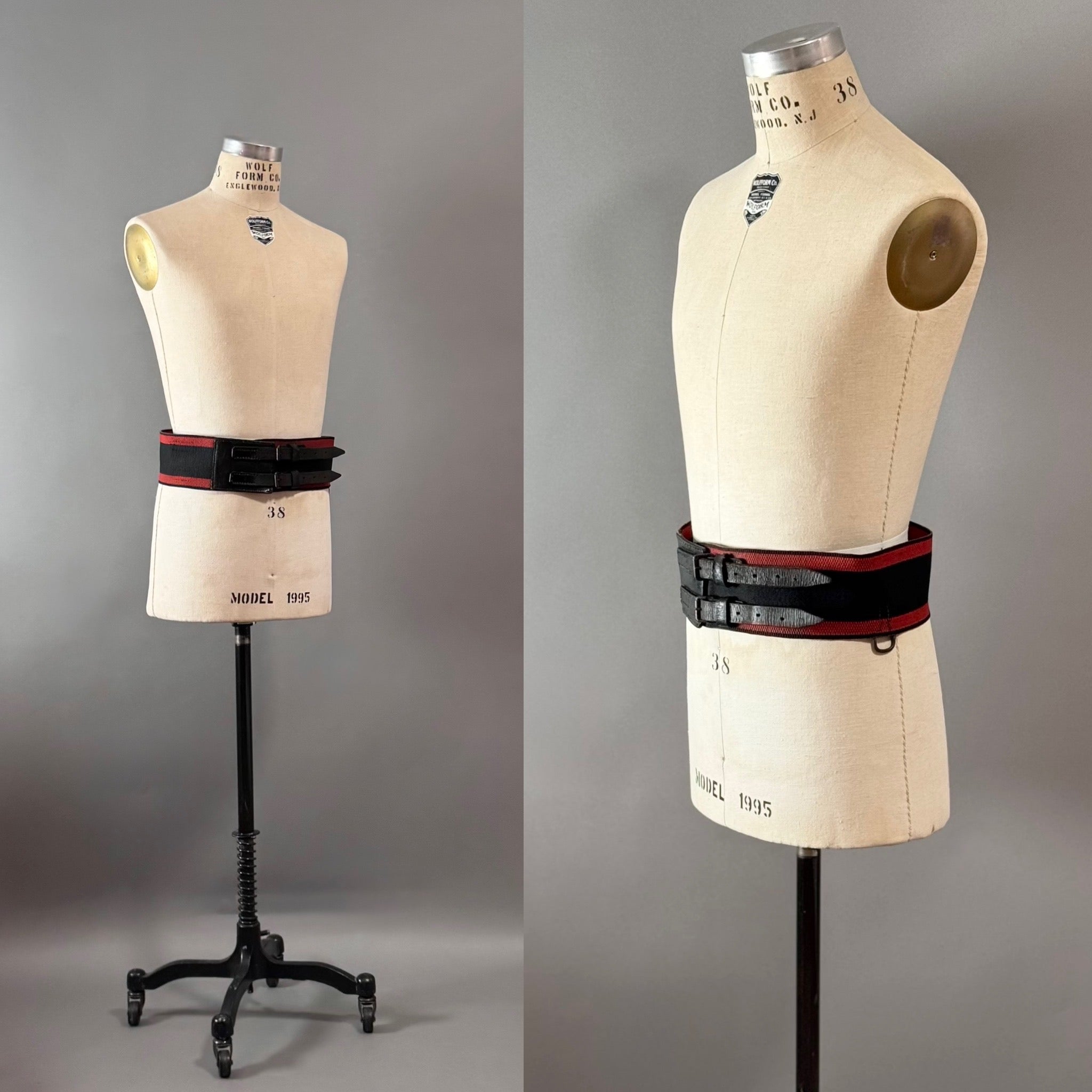 Antique Fireman‘s belt Edwardian Firefighter 1900-1910's