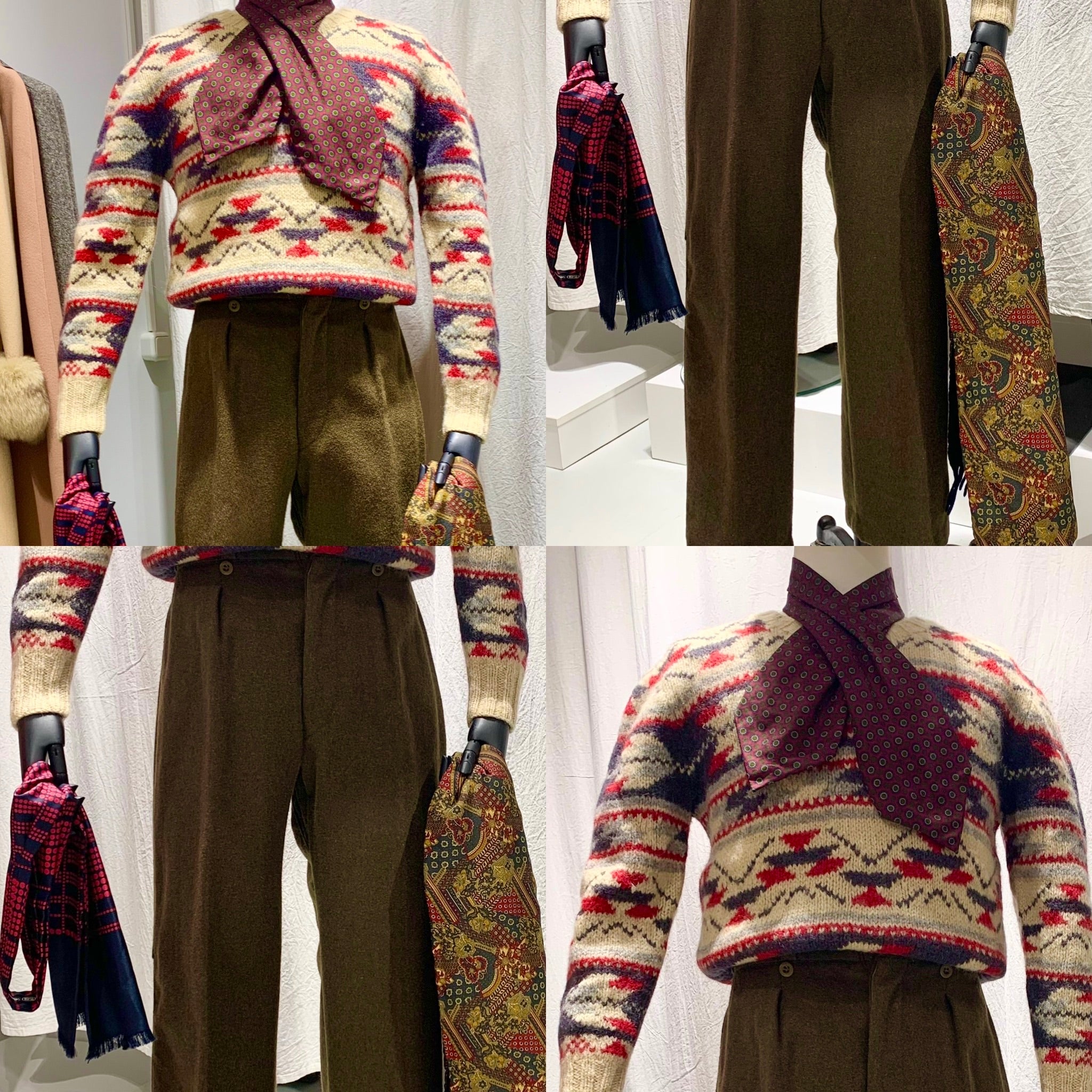 Vintage French Army Green Wool Trouser Olive Chino Pants 1953