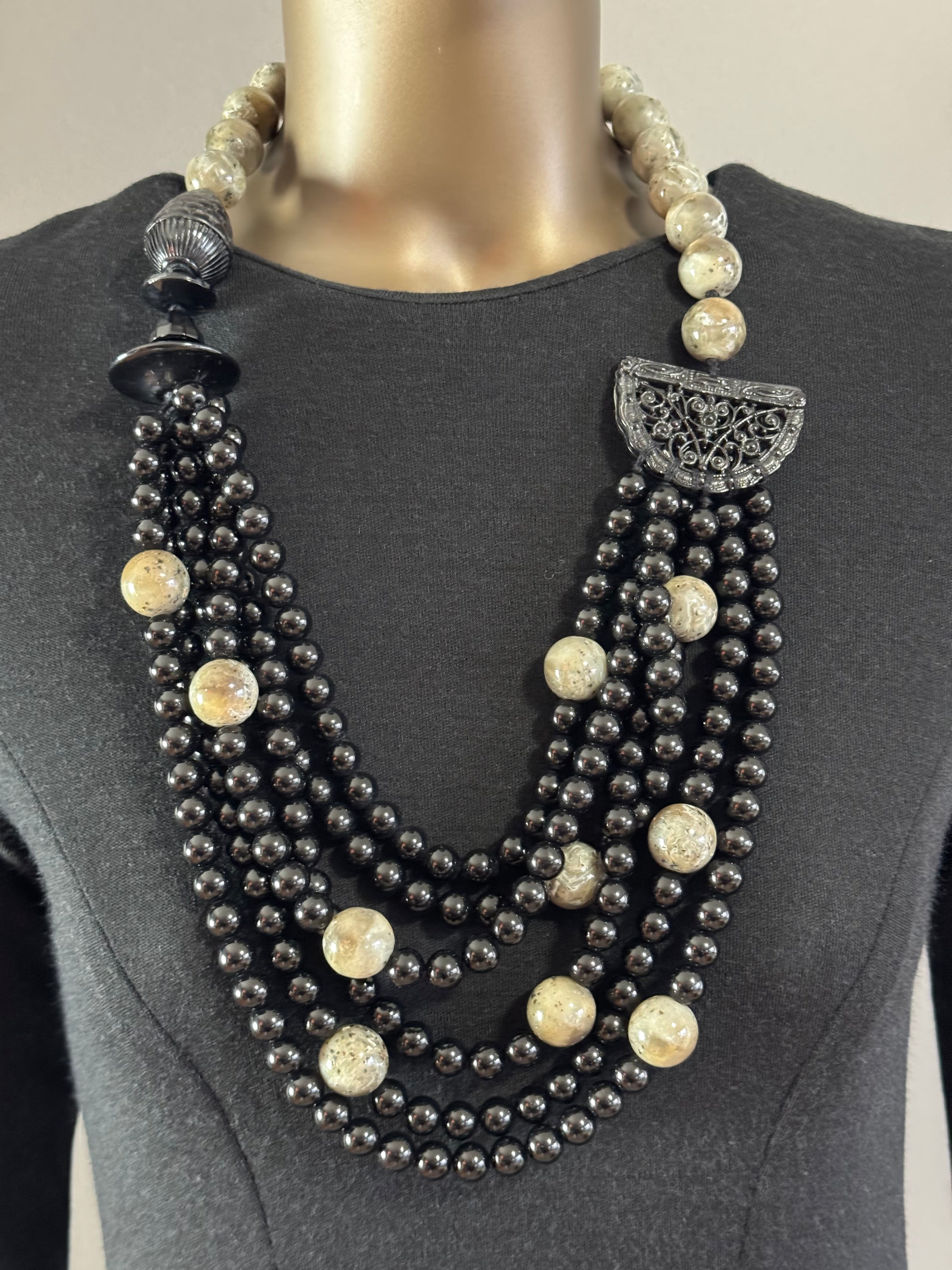 Vintage ANGELA CAPUTI Statement Necklace