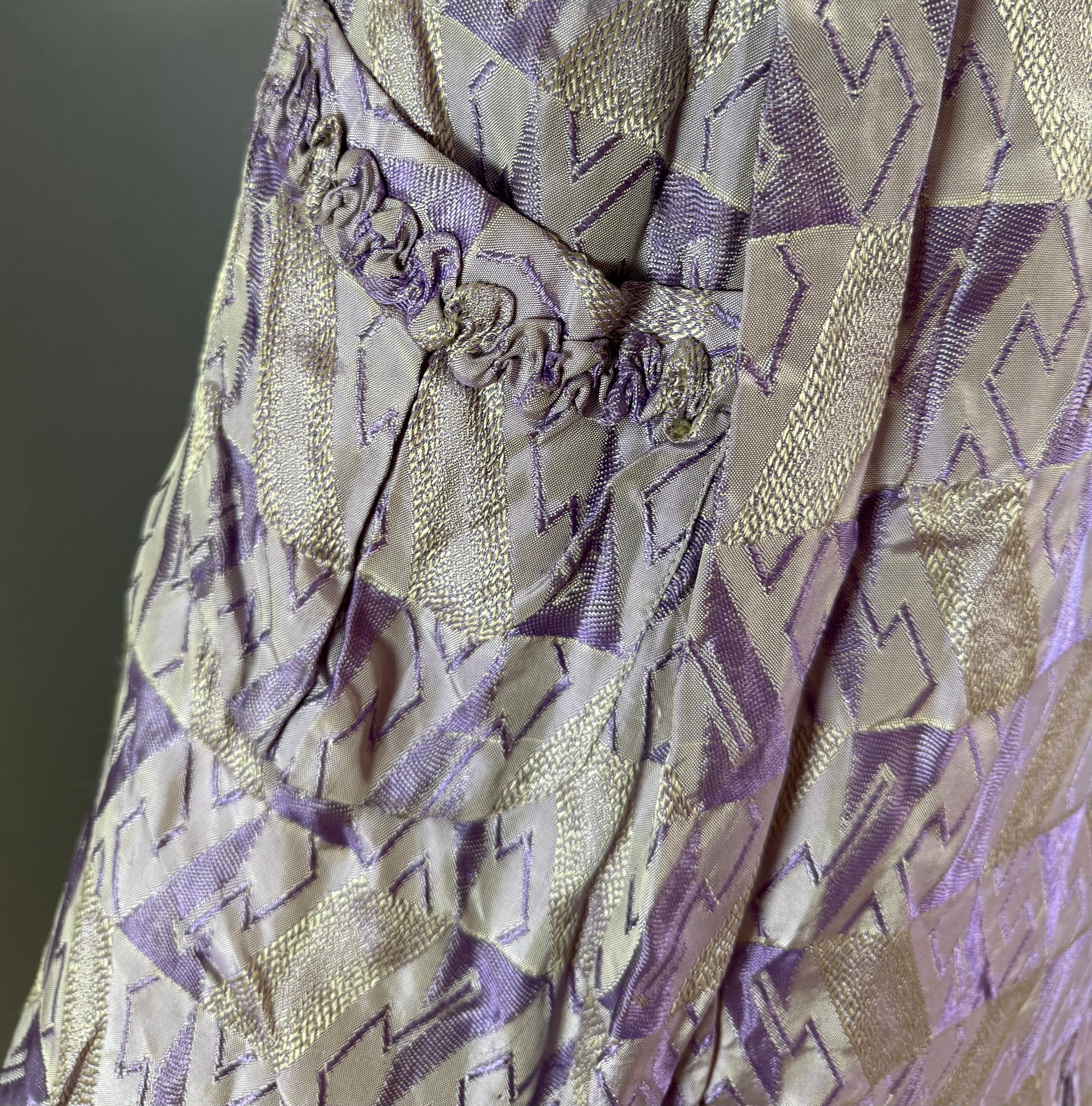 Vintage 1930's Black Wool Faux Fur Astrakhan Persian Curly Lamb Art Deco Jazz Age Jacket Coat