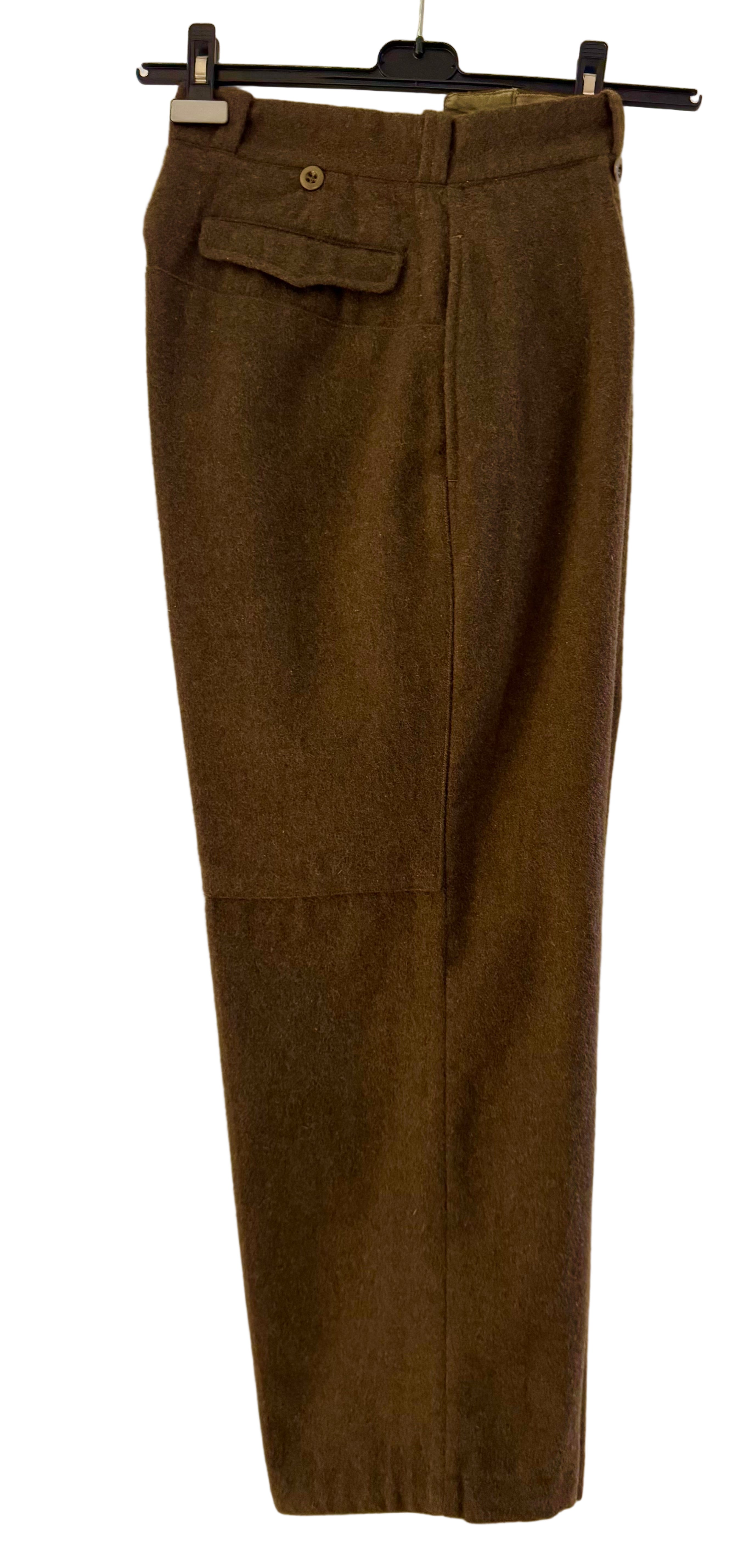 Vintage French Army Green Wool Trouser Olive Chino Pants 1953